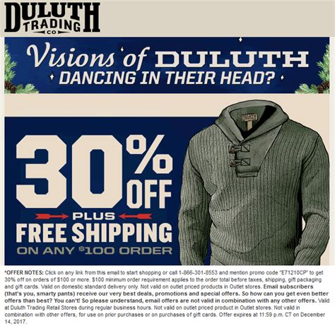 Save Today with these Duluth Trading Co. coupon codes. $15 Off. COUPON CODE. 100% Success. Get $15 Off $50+ Store-wide at Duluthtrading.com w/Coupon Code . Get $15 Off $50+ Store-wide at Duluthtrading.com w/Coupon Code .. Enjoy coupon codes from Duluth Trading Co.. Use this great promo code at checkout to get the most savings on …